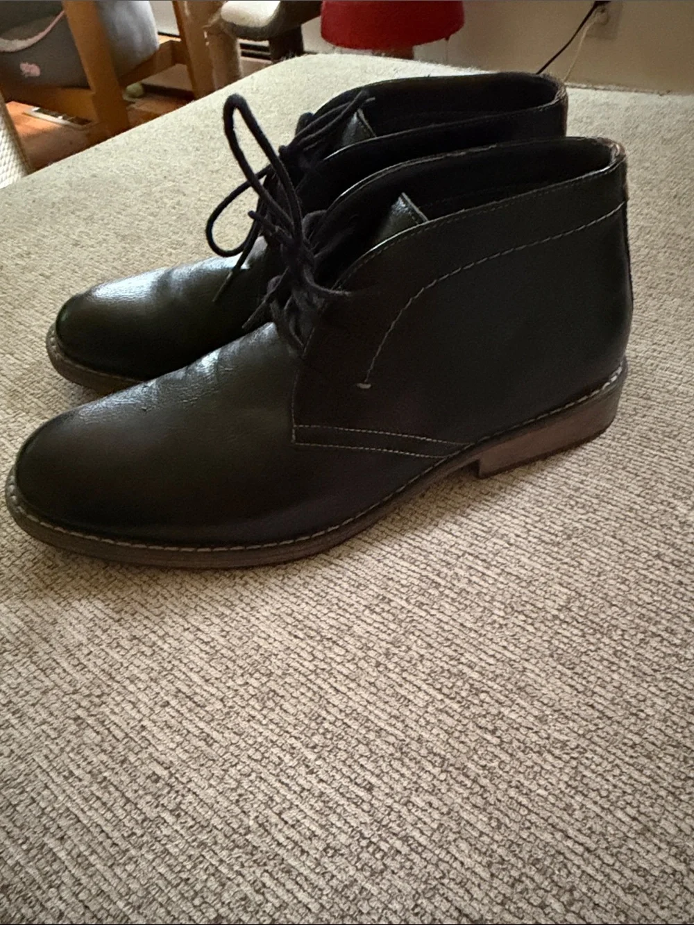 Sonoma Men's Black Leather Chukka Boots